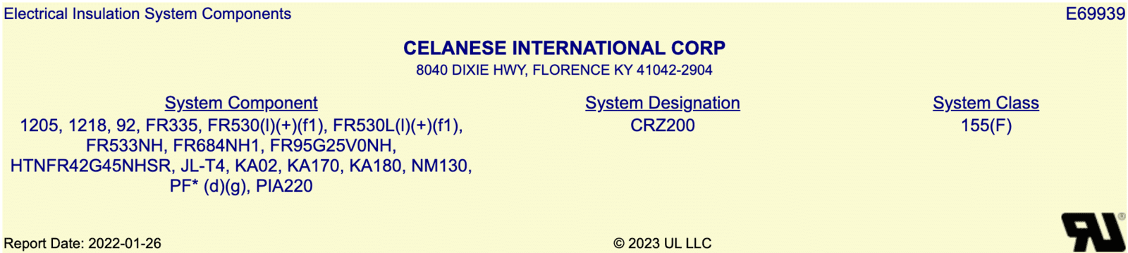 KFIW Now Certified with EIS 155(F) Insulation System