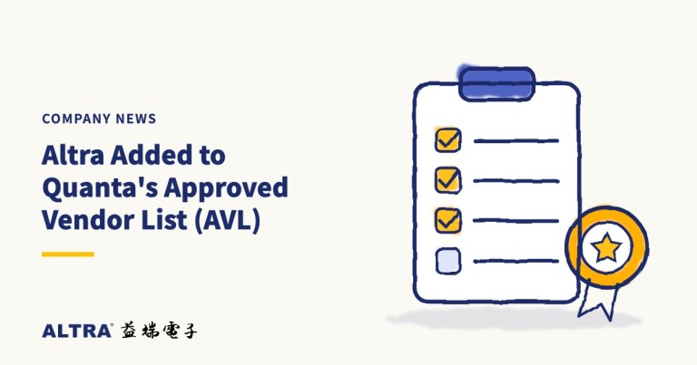 Altra Added to Quanta’s Approved Vendor List (AVL)